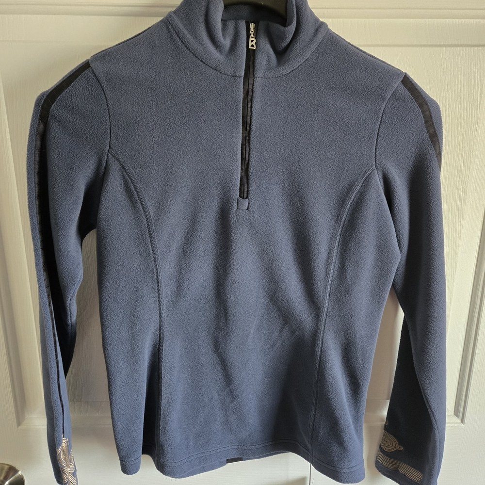 Bogner Women's Navy Quarter-Zip Fleece